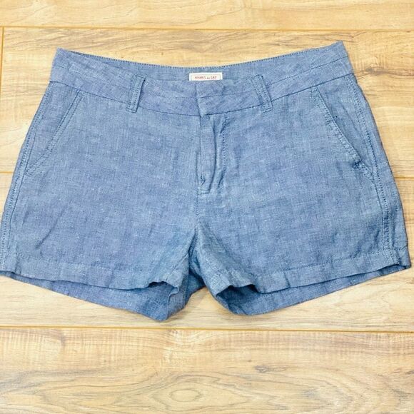 Khakis by Gap Flat Front Chambray City Shorts - Picture 1 of 7